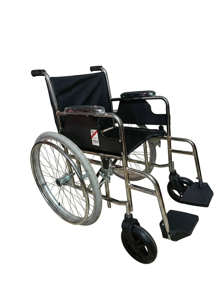 101G-1 ویلچر ساده پره بادی چرخ جلو طرح بادی کد 101G - تصویر 1